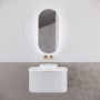 London Matte White Pill LED Shaving Cabinet 450 * 870